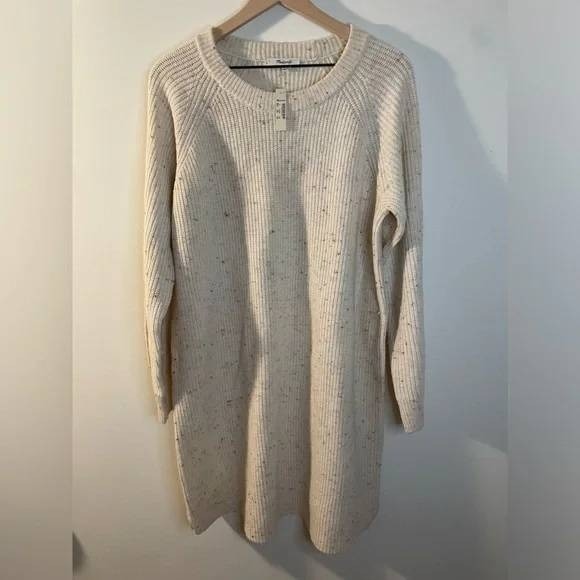 NWT Madewell|| Curved-Hem Sweater Dress,Size Xl Wool Blend - Picture 5 of 9